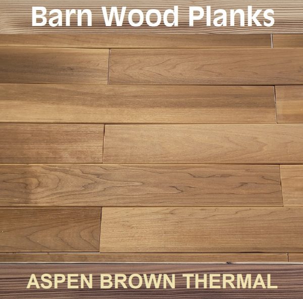 Barn Wood Planks Aspen Brown natural wood 7x109x(406+812)mm 14pcs