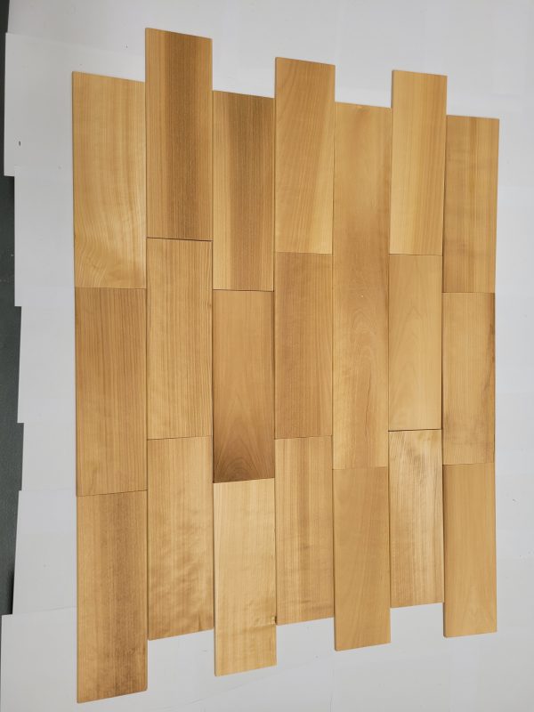 Wood tiles Aspen Beige planed heat treated 7х109х327mm
