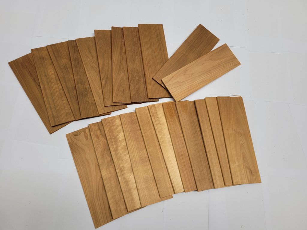 Wood tiles Aspen Brown planed heat treated 7х109х327mm